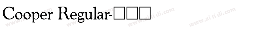 Cooper Regular字体转换